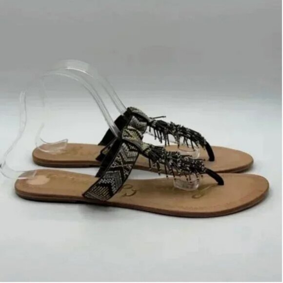 Sam Edelman Women's Anella Beaded Tassel Thong Sandal Size 10 - Picture 3 of 8